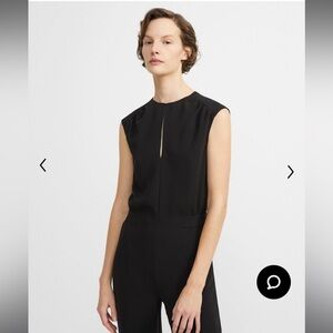Theory jumpsuit black crepe